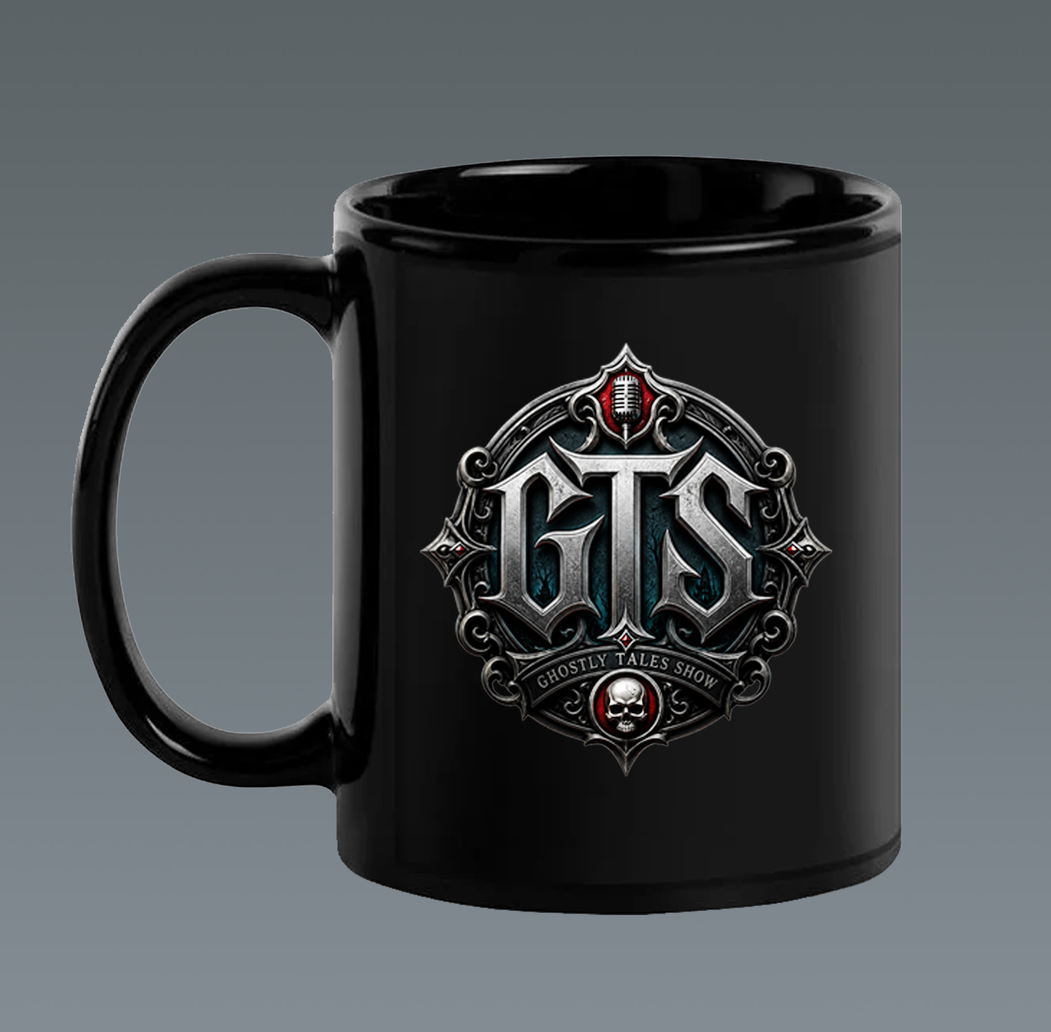 GTS Crest Mug — Ghostly Tales Show merch